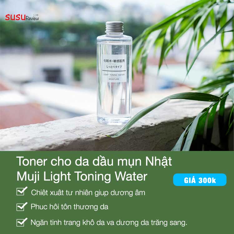 Toner cho da dầu mụn Muji Light Toning Water